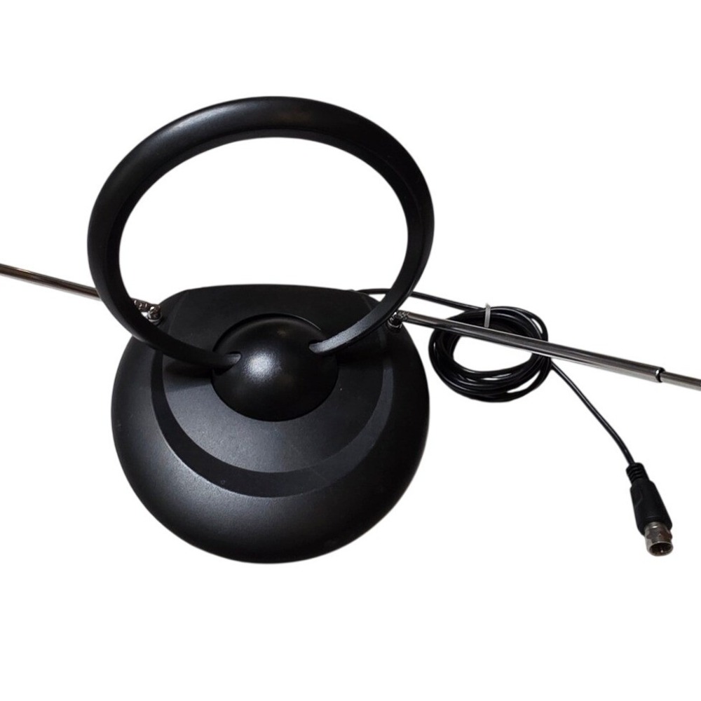Indoor TV Antenna Model 1750 Black Loop and Dual Telescopic‎ Dipoles VHF UHF B3